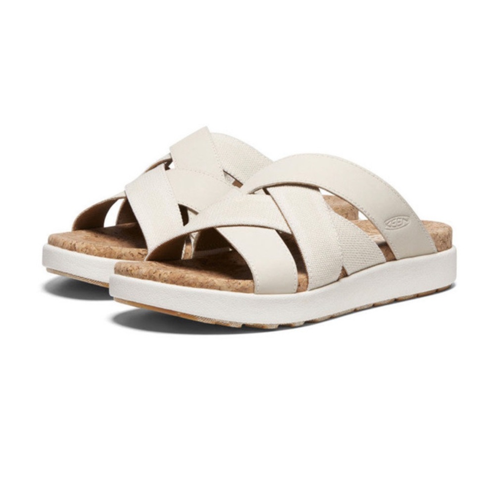 NWT- KEEN ‘Elle’ Leather / Textile Slides